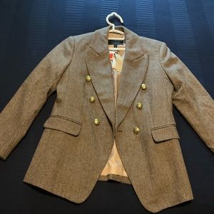 Brown plaid blazer NWT